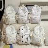 Schoolbag High School Student Schoolbag Junior High School Girl Ins Niche Floral Bear High Value Backpack Japanese Printed Backpack