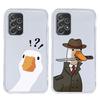 Cartoon Doubt Duck Case For Samsung A15 A13 A35 A55 A51 A71 A41 A31 A21S A03S A05 A17 A23 A25 A33 A53 A73 5G A07 4G Clear Cover