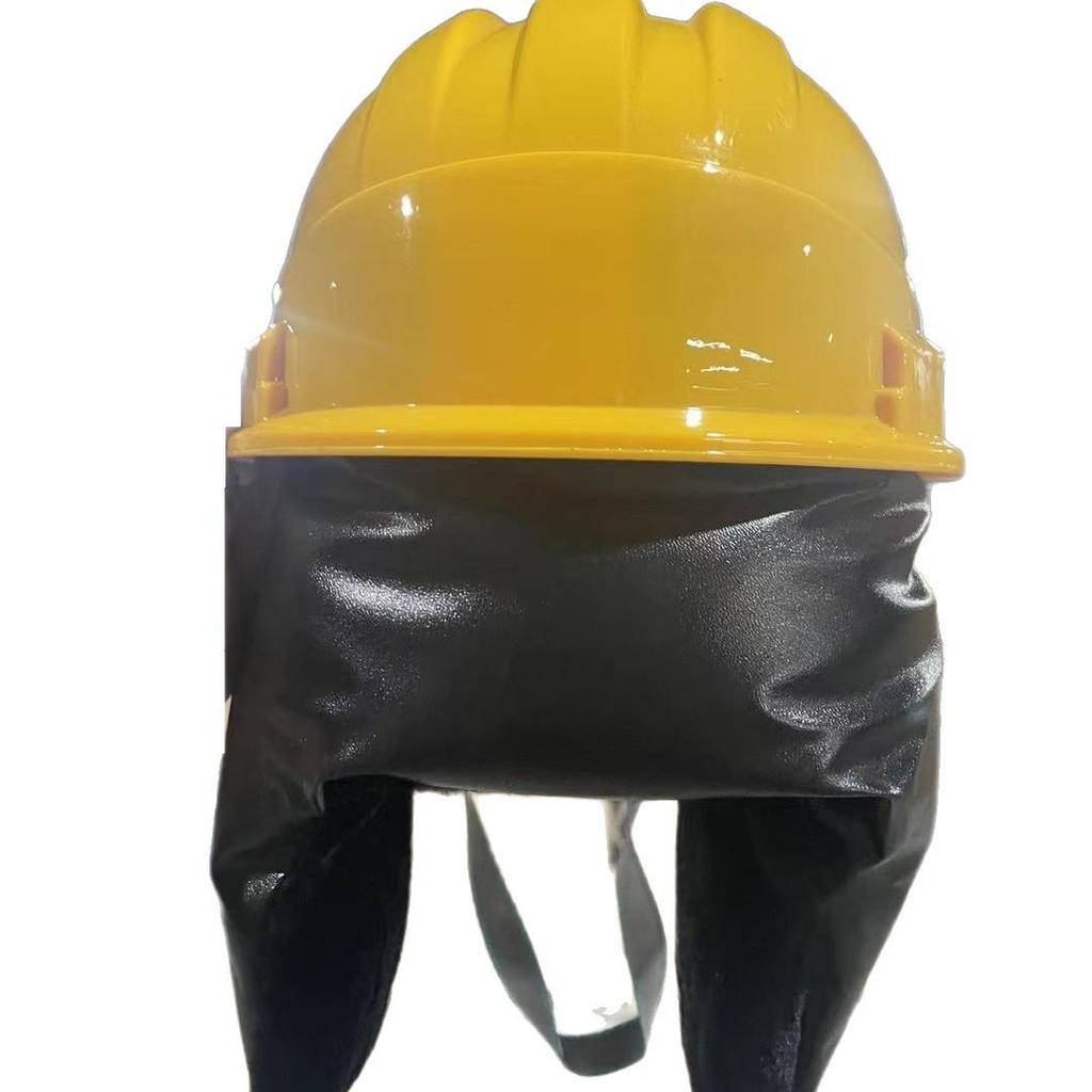 Winter Warm Safety Helmet with Thick Lining, Plush Cover, Anti-Smash Earmuffs, and Cold Protection