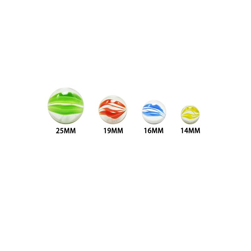 10Pcs 14/16/19/25Mm Colorful Glass Marbles Toy Kids Marble Balls Run Game Solitaire Toy Accs Vase Fillerfish Tank Home Toy Gift