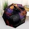 1pc Halloween Cat Fashionable Auto Opening/Closing Folding Umbrella with 8 Bones, Windproof Portable, Daily Use202