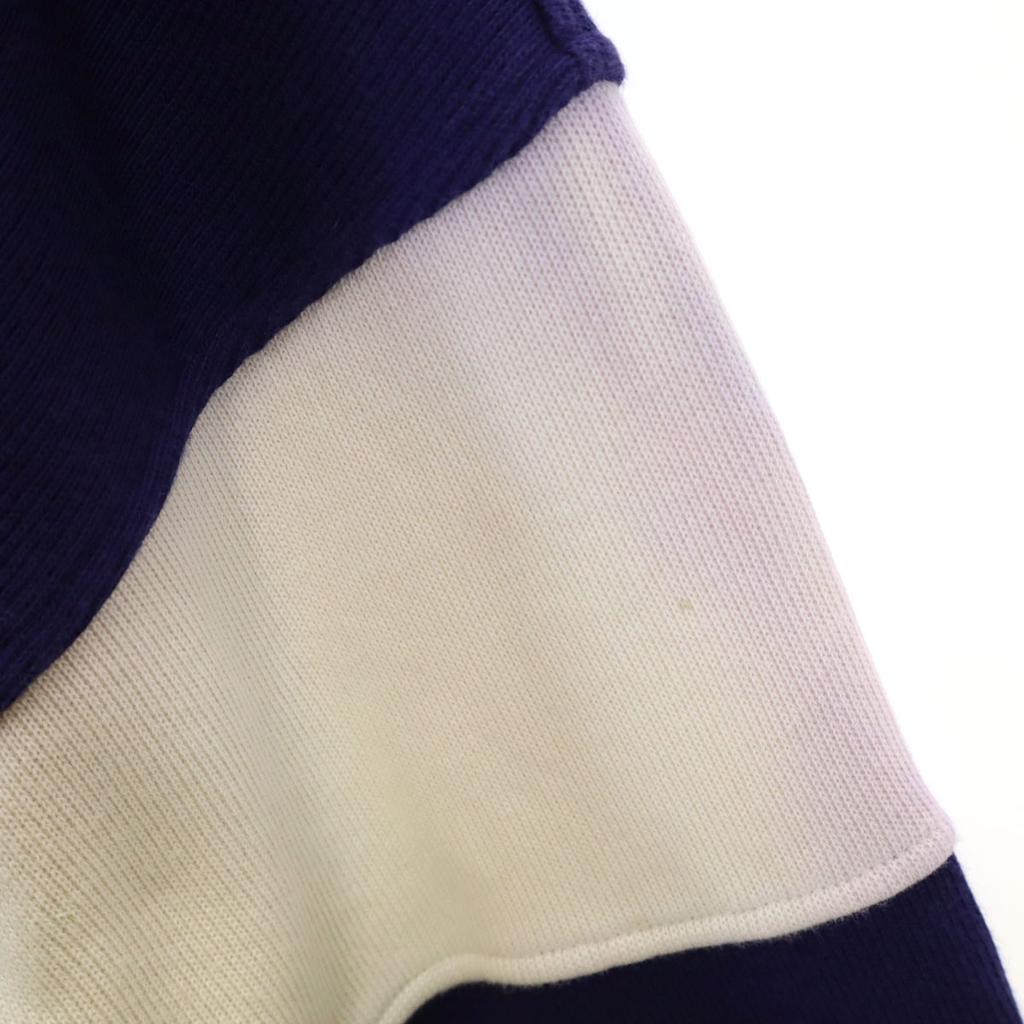 Santa Fe 90s Made In Japan Old Long Sleeve Trainer 4 Purple Navy Sweat Men's Used