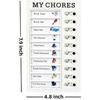 2 Pcs Chore Chart for Adults to do List My Chores Checklist Task Board Sliding Routine Chart for Kids, Memo Boards Slider Schedule DIY Detachable