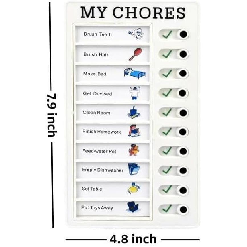 2 Pcs Chore Chart for Adults to do List My Chores Checklist Task Board Sliding Routine Chart for Kids, Memo Boards Slider Schedule DIY Detachable