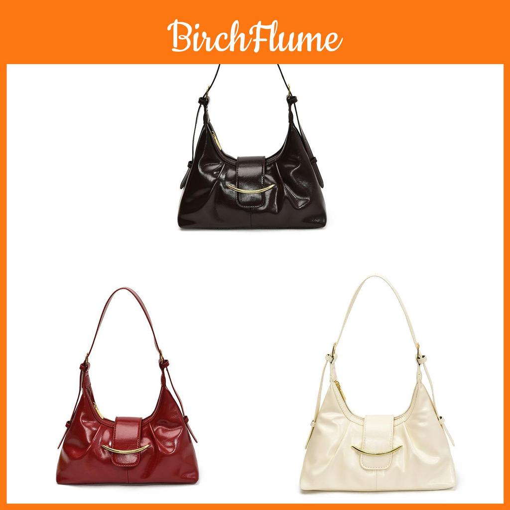 Pu Underarm Bag For Women With Zipper Closure And Interior Pouch For Daily Use