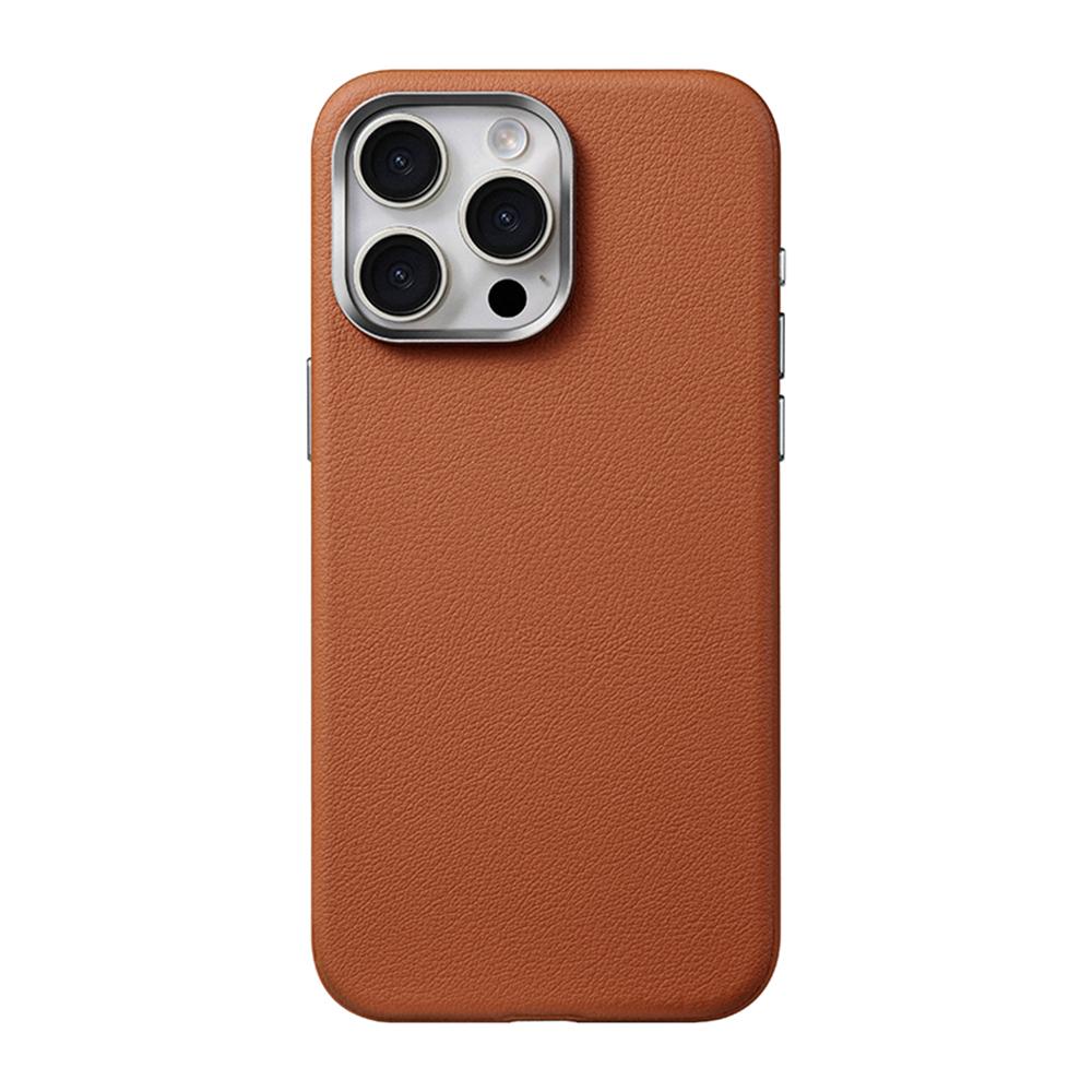 Luxury Business Leather PU For Magsafe Case For iPhone 16 15 14 Pro Max Magnetic Wireless Charging Metal Lens Shockproof Cover