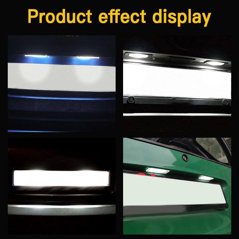 2pcs For Mercedes Benz Smart Fortwo Carossblade W450 2004-2007 Smart Fortwo Cabriolet W450 2004-2007 License Number Plate Light