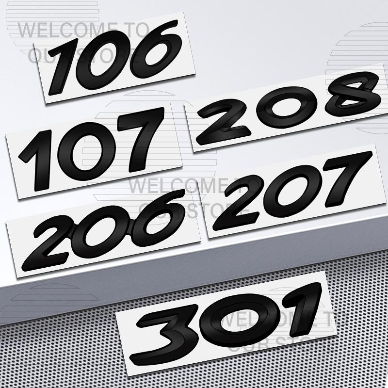 Car Decor Metal For p333 206 207 208 407 107 508 106 301 307 308 405 408 Emblem 3D Sticker Accessories Tail Rear Trunk Decals 333p