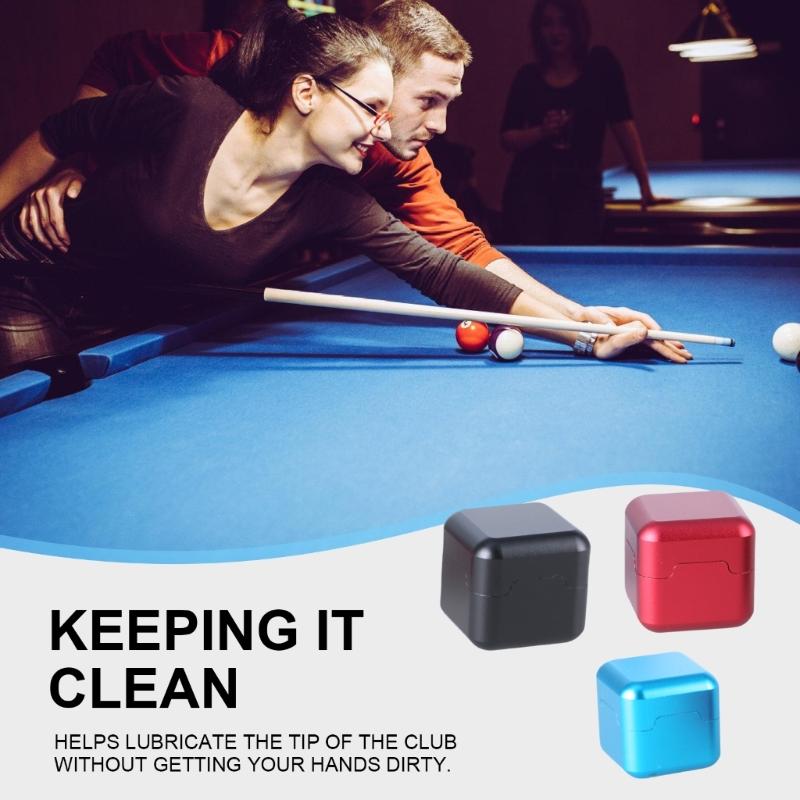 Billiards Chalk Pool Cue Chalk Holder Magnetic Chalks Carriers Case Square Cue Tip Chalk Holder Billiard Table Accessory