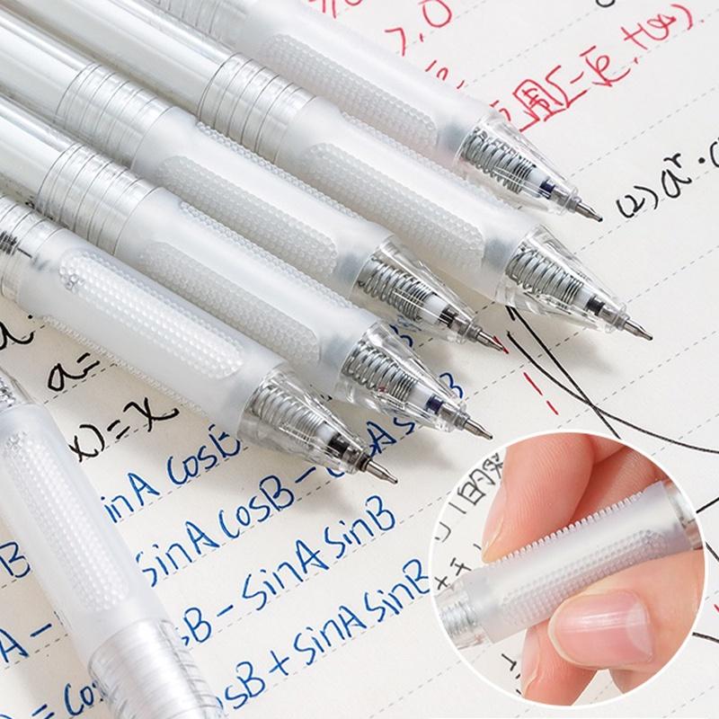 1pcs Minimalist Transparent 0.5mm Gel Pen Quick Dry Black/Red/Blue Ink Pen Fashion Signature Pen Office Stationery Supplies