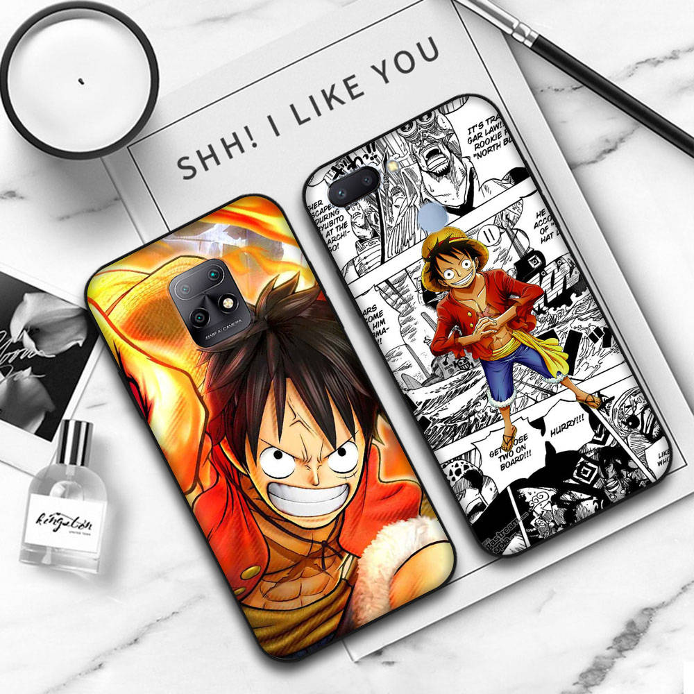 JW79 One Piece Luffy Monkey Black Soft Case for OPPO Reno 8 6 5 4 Pro Plus Find X3 A17 A3 A31 A38 A40 A53 A54 A55 A74 A76 A78 A77 A80 A94 A95 A96 Lite