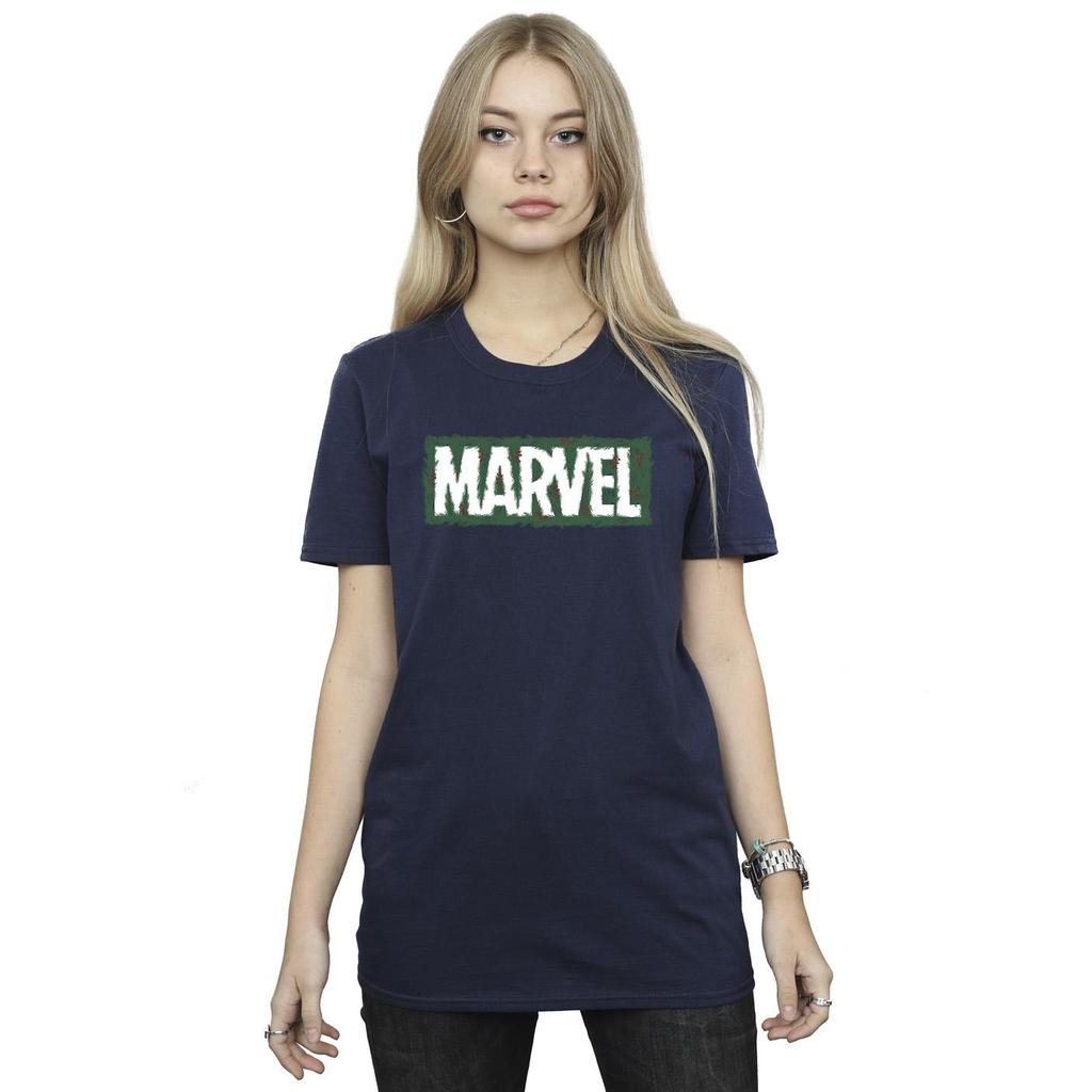 Marvel Womens/Ladies Holly Logo Cotton Boyfriend T-Shirt
