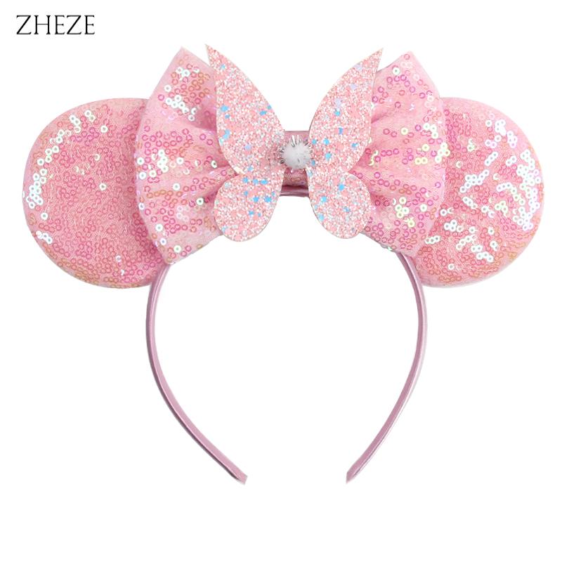 Disney Glänzendes Schloss Mausohren Stirnband Jungen Mädchen Festival Party Cosplay Haarband Frauen DIY Haarschmuck Cartoon Geschenk