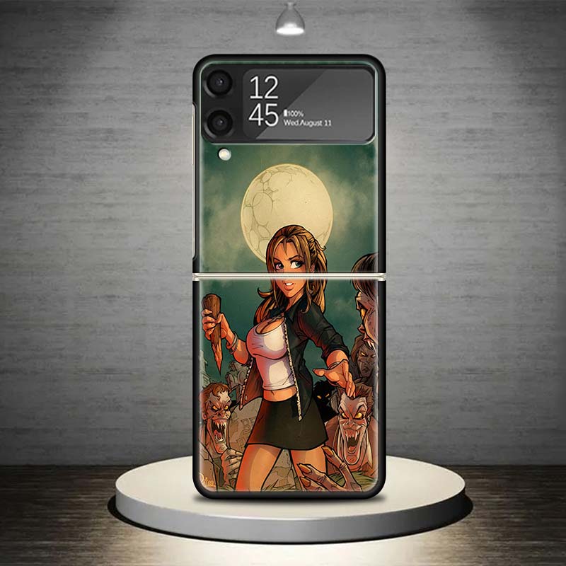 The Vampire Slayer Buffy Phone Case For Samsung Galaxy Z Flip 7 6 5 4 3 5G Shockproof Cover Z Flip7 Flip6 ZFlip5 Flip3 Flip4 Lux