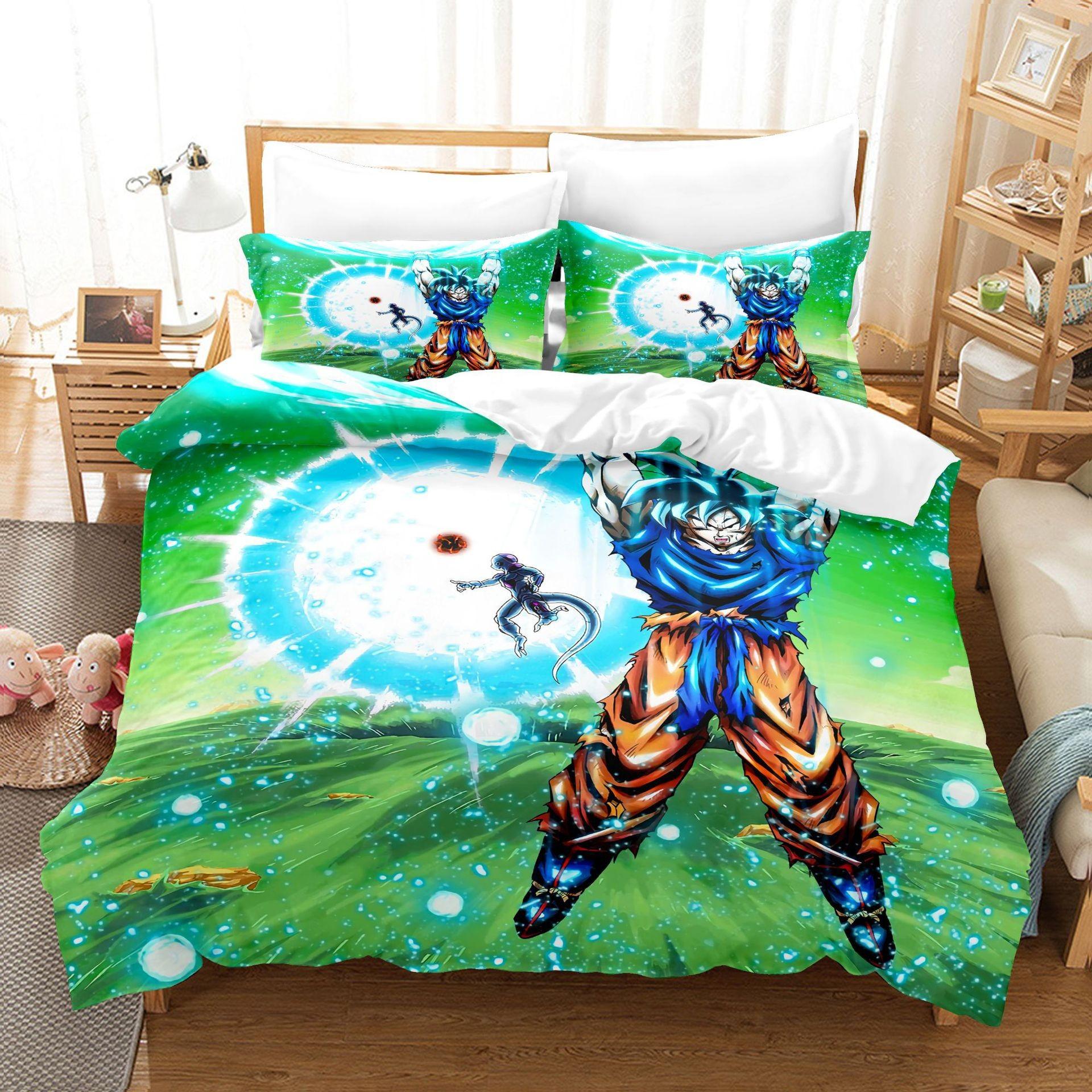 

Набор для цифровой печати серии Dragon Ball 3D, набор из трех предметов из полиэфирного химического волокна 90*200