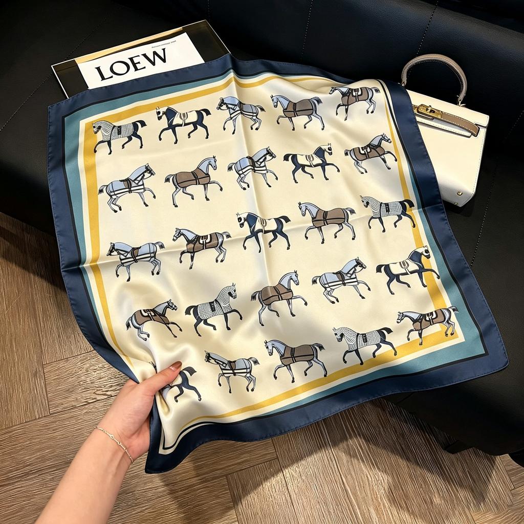 Hong Kong style burgundy printing waist silk scarf belt jeans waist accessories new square scarf fart curtain waist seal