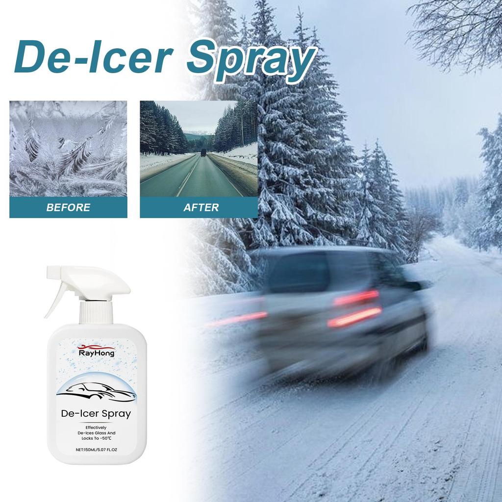 150ml Windshield Defroster Car Windshield Cleaning & Maintenance Anti-icing Multi-Purpose Snow & Ice Remover