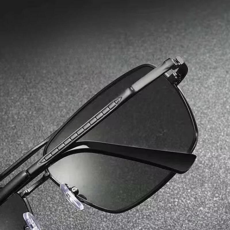 Myopia Sunglasses Men's Fashion Large Frame Myopia Glasses Double Beam Frame Driving Anti-glare High-definition Driving Glasses