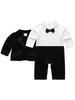 Autumn Newborn Gentleman Long Sleeve Romper for Baby's First Birthday