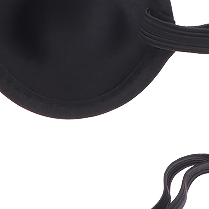 1 Stück Piraten-Augenklappe Unisex Schwarz Einzelne Augenklappe für Cosplay - Waschbare Verstellbare Konkave Augenklappe Kinder Piratenkostüm