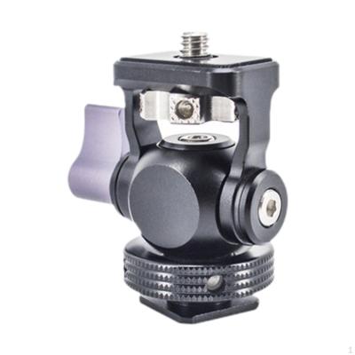 Monitor Mount Holder Adjustable with Cold Shoe Adapter Lightweight Aluminum Alloy for Photography