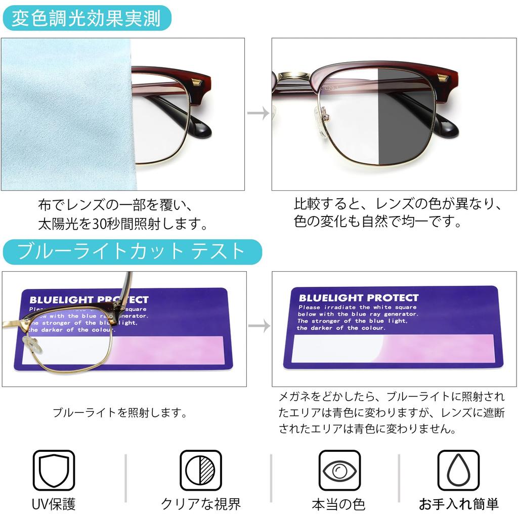 KANASTAL Blaulichtfilternde photochrome TR90 UV400 Stilvolle Sonnenbrille, Ultraleichter Schutz, Ohne Sehstärke, Farbwechselnd, Unisex,