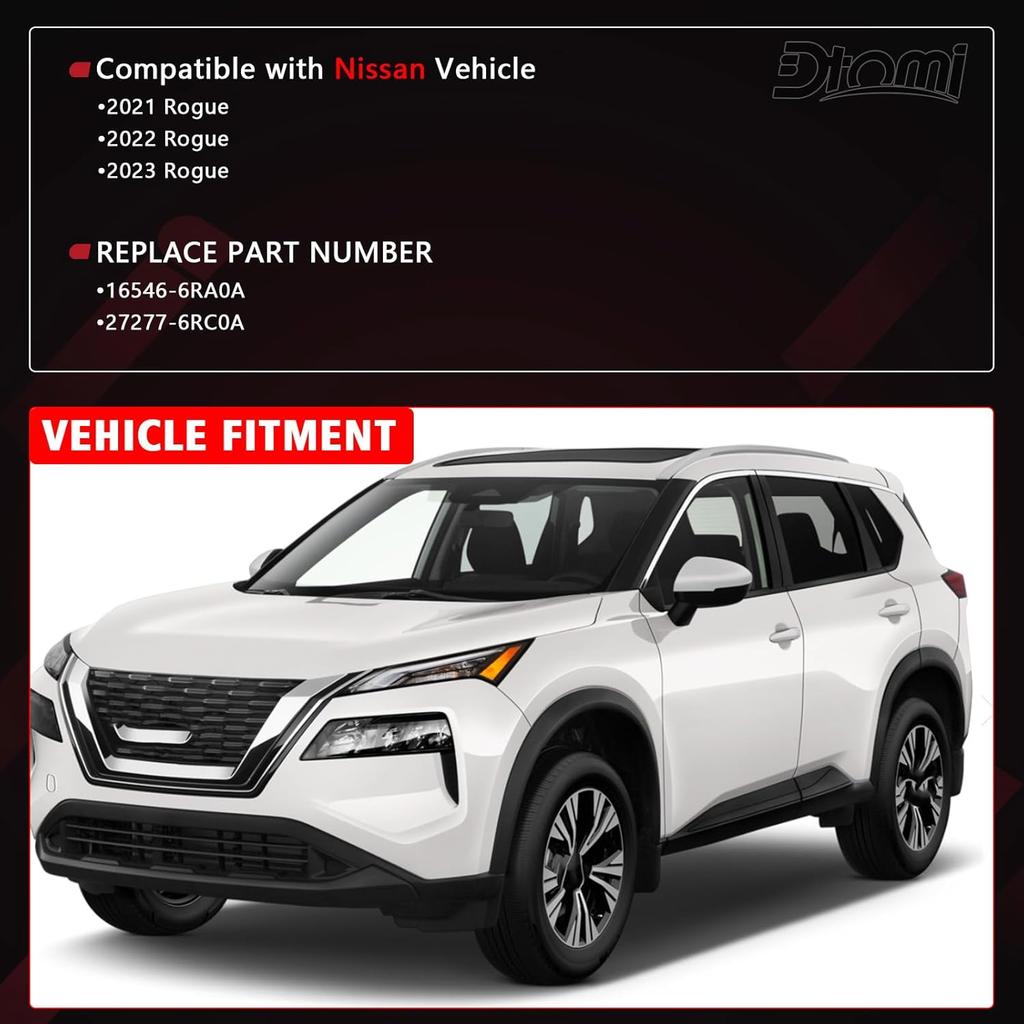 Engine Air Filter & Cabin Air Filter Combo Set Compatible With Nissan Vehicle Rogue 2.5L 1.5L Replace# 16546-6RA0A 27277-6RC0A 165466RA0A