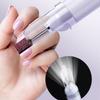 Electric Cordless Nail Drill Portable Rechargeable Nail File Cordless Nail Grinder 2 in 1 Nail Drill Lamp Ergonomic Handle 180MAh Purple for Manicure