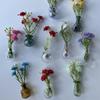 Magnetic Flower Vase Mini Glass Vases for Fridge Refrigerator Magnet Set Small Decorative Accessories