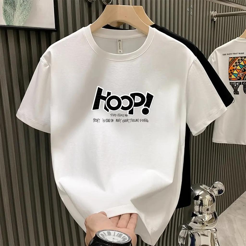 Trendy Brand Short-Sleeved Pure Cotton Men'S Printed T-Shirt Trendy Men'S And Women'S Versatile Round Neck T-Shirt Men'S