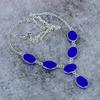 Blue Chalcedony Gemstone Handmade 925 Sterling Silver Jewelry Necklace 18" M-404