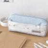 Star Print Stationery Storage Bag Canvas Pen Purse Y2K Polka Dot Pencil Bag  School