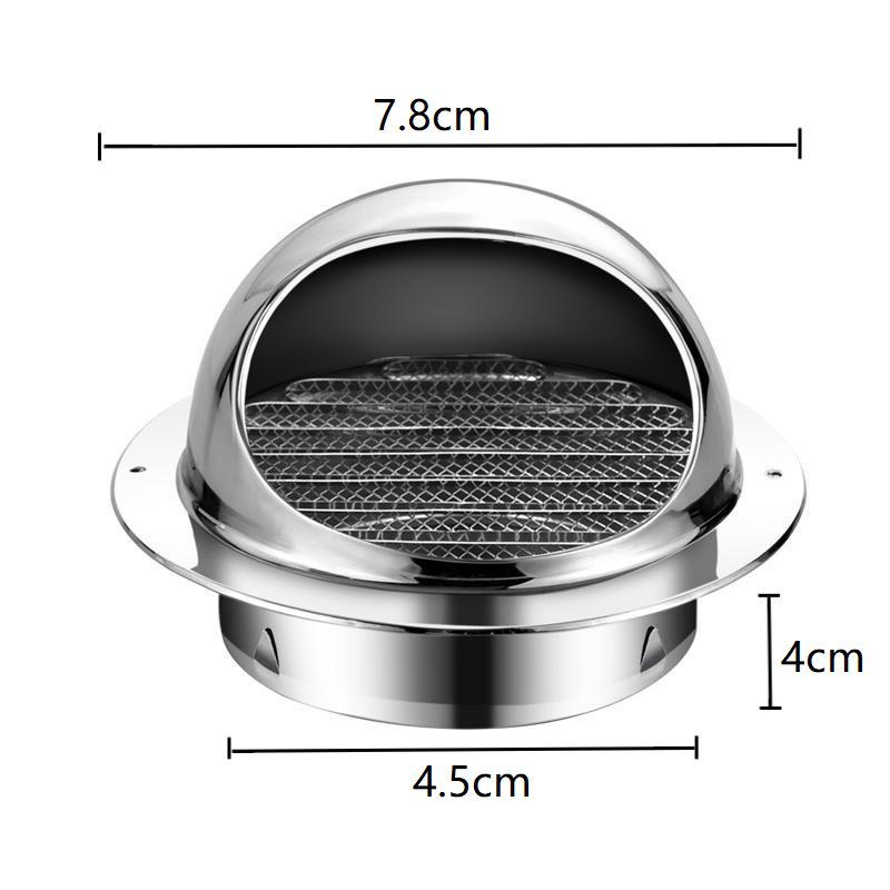 Stainless Steel Exterior Wall Vent Cap: Breathable, Windproof Exhaust Hood for Smoke and Duct Ventilation