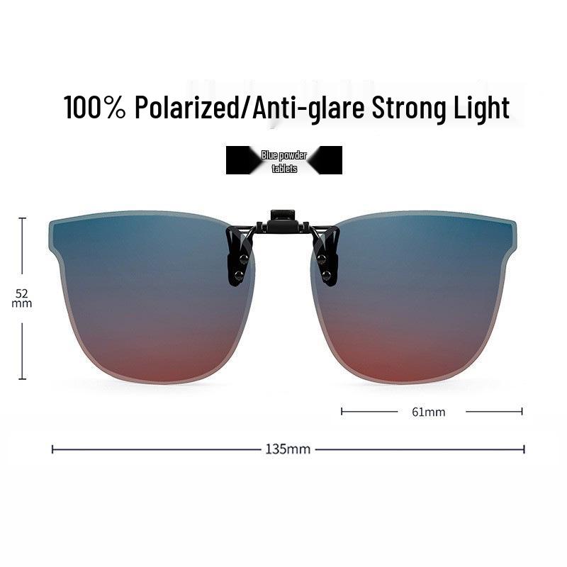 Occhiali da Sole Polarizzati Clip-On Ribaltabili da Uomo - Protezione UV per la Guida Giorno/Notte