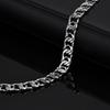 Vnox Double Knot Cuban Chain Bracelets for Men Women, Waterproof Silver Color Stainless Steel Bracelet Hand Jewelry