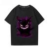 Tricou cu imprimare Pokémon Gengar Bumbac pur Tricou pentru bărbați Moda de vară 2026 Supradimensionat Street Casual Topuri Y2K Îmbrăcăminte Streetwear