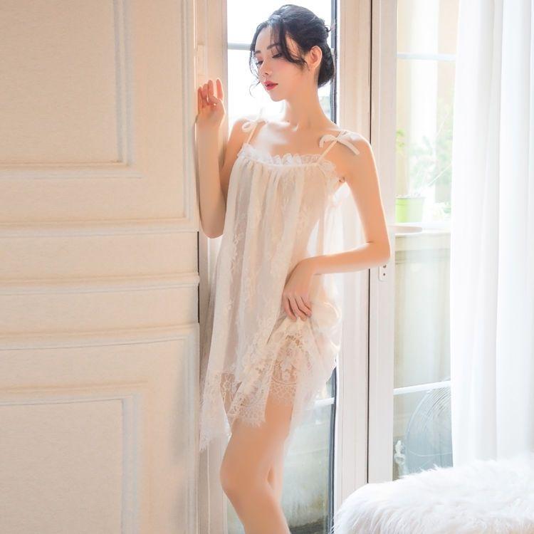 Nowa seksowna koszulka nocna z koronką Pure Desire seksowna bielizna bez pleców pokusa cienka odzież domowa piżamy damskie