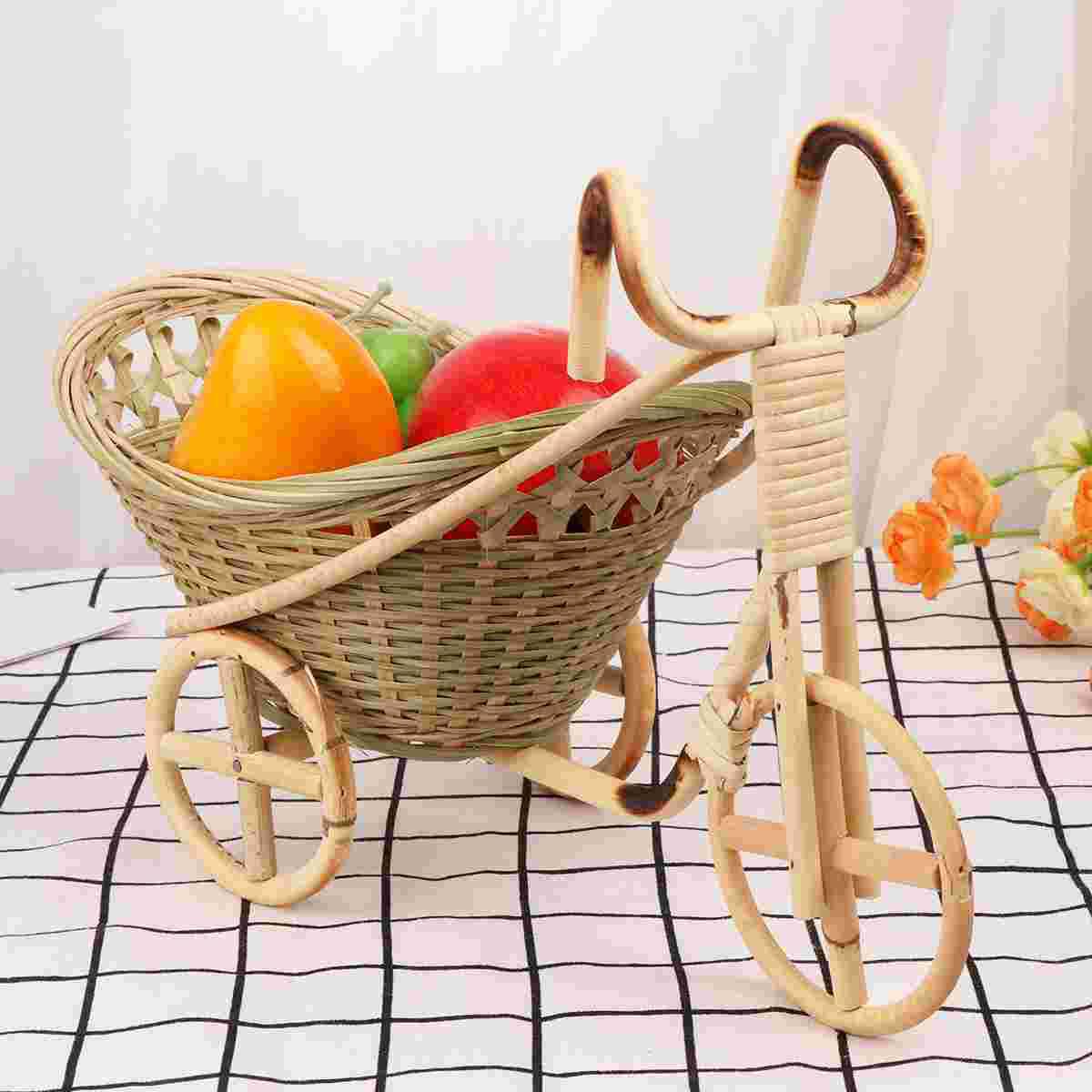 

Солом яний Фруктовий Кошик Плетений Ручна Робота Ротангова Миска Контейнер Зберігання Тримач Декорувати