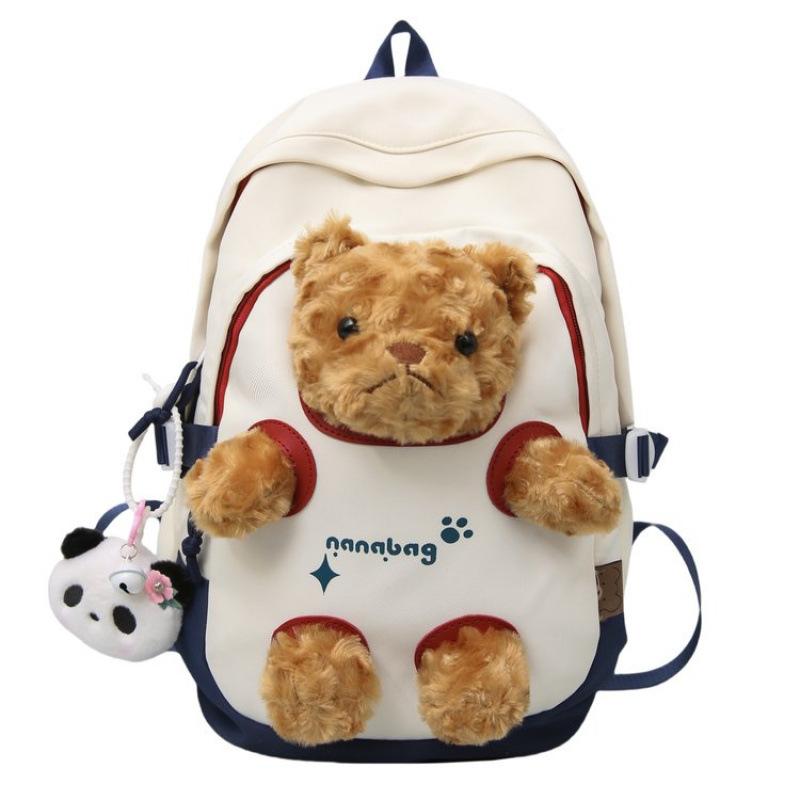 Schoolbag Cute Bear Schoolbag Female Junior High School Girl College Student 11 New Backpack Ins Niche Mori Versatile Backpack