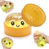 Simulated Steamed Buns Squishy Rebound Soft Squeeze Stress Ball with Bamboo Steamer Box Anti-Stress Toy Sensory Creative Gift