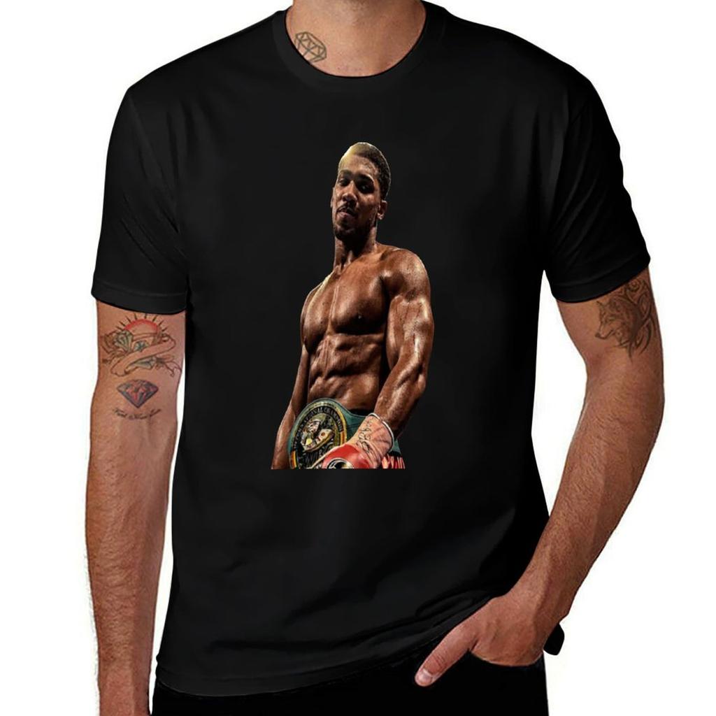 Anthony Joshua Pugile Pesi Massimi T-shirt da Boxe Grafica Classica Manica Corta Top T-shirt