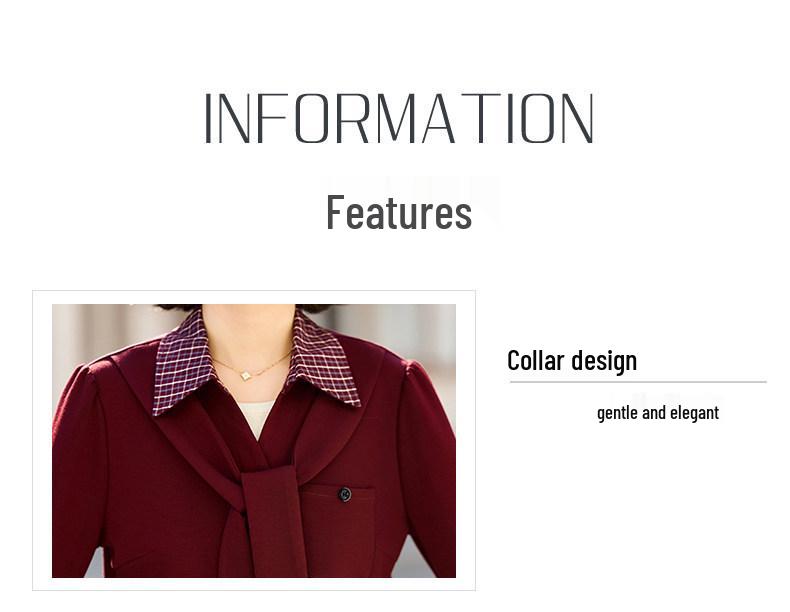 Sophisticated Spring & Autumn Two-Piece Set for Middle-Aged and Elderly Women - 2026 New Style Lapel Shirt Set