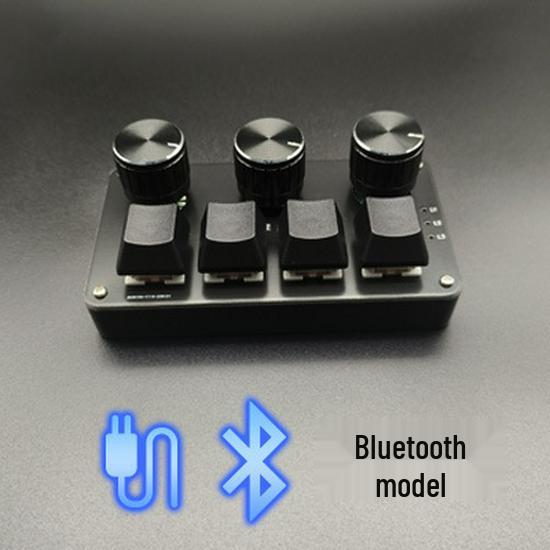 USB Wired/Wireless Bluetooth Multimedia Controller: Custom Mini Keyboard & Computer Speaker Control