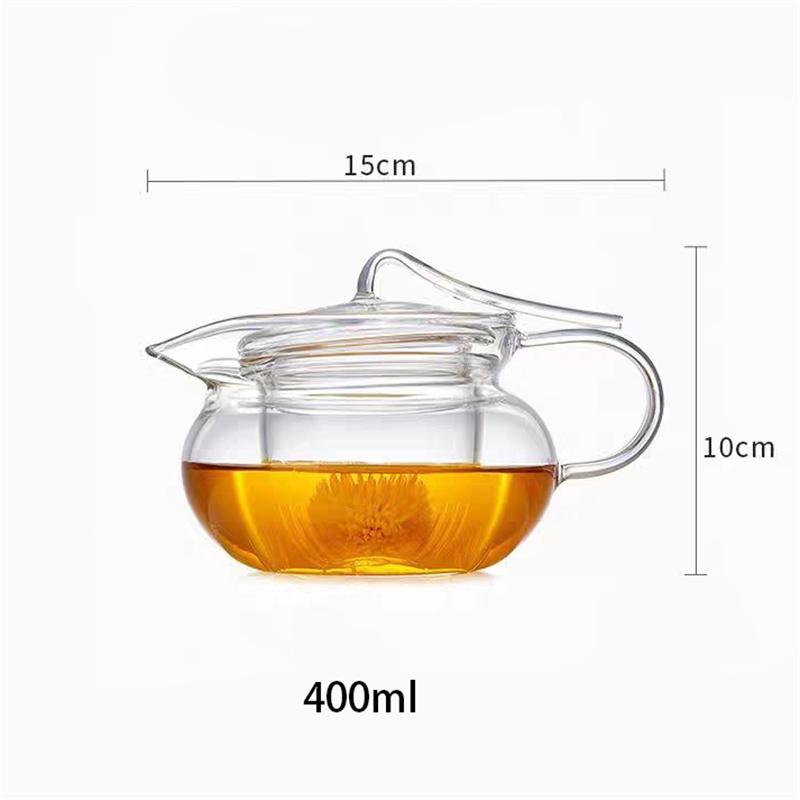 

400ml High Quality Heat Resistant Glass Teapot with Infuser Boiling Flower Tea Pot Leaf Herbal Tea Kettle Kung Fu Tea Set