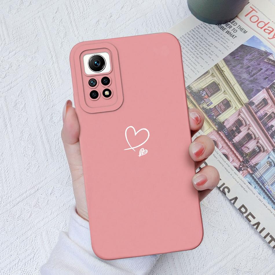 For Redmi Note 12 Pro Plus Case Love Heart Soft Liquid Silicone Full Protection Phone Cover For Xiaomi Redmi Note12 12Pro 4G 5G