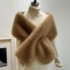 Warm Shawl Stage Evening Dress Bridal Cape Scarf Women's Autumn/winter Popular Faux Fox Fur Wrap