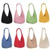 Large Capacity Crochet Mesh Tote Bag Bohemian Style Woven Handbag Knitted Shoulder Bag  Ladies