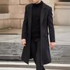 2025 Europäischer Herren Hochwertiger Britischer Mittellanger Woll-Trenchcoat
