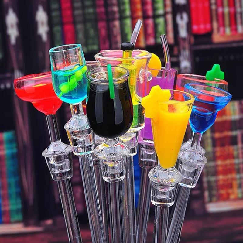 Cheap 10Pcs 23cm Stirring Acrylic Kitchen Juice Party Cocktail Drink