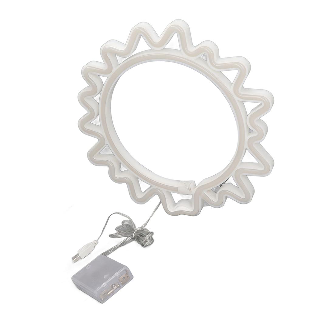 Sun Neon Light Sign USB Rechargeable Battery Operated LED Neon Sunflower Wall Decoration Light for Home Bar Christmas